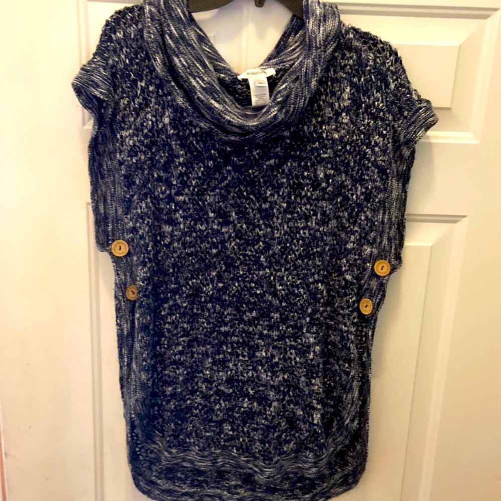 Dressbarn navy/white poncho